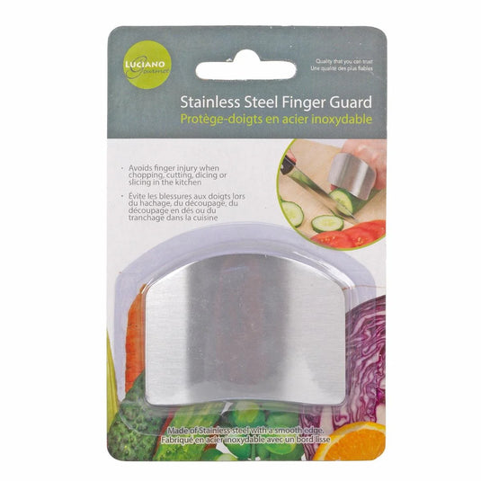 L.Gourmet Finger Guard, Stainless Steel, clamshell