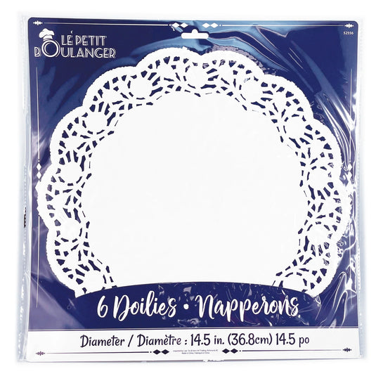 PAPER DOILIES WHITE 6PCS 14.5"