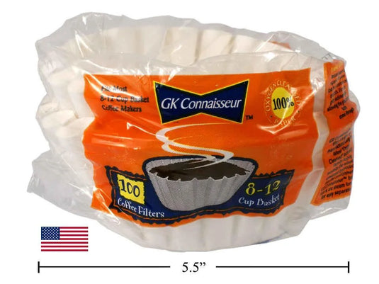 100-pc 8" Basket Coffee Filter, polybag