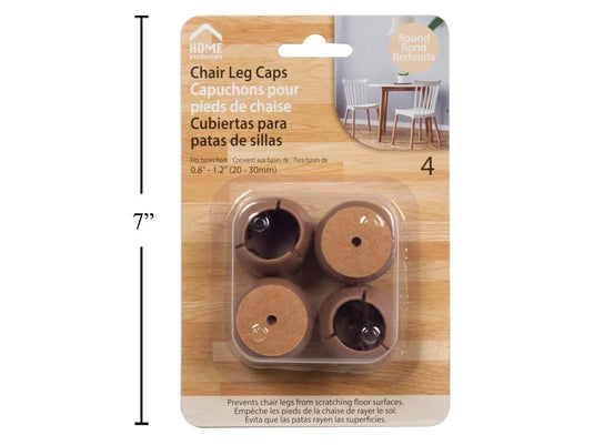 H.E. 4-PC Round Chair Leg Caps B/C, Medium, 20-30mm(HZ)