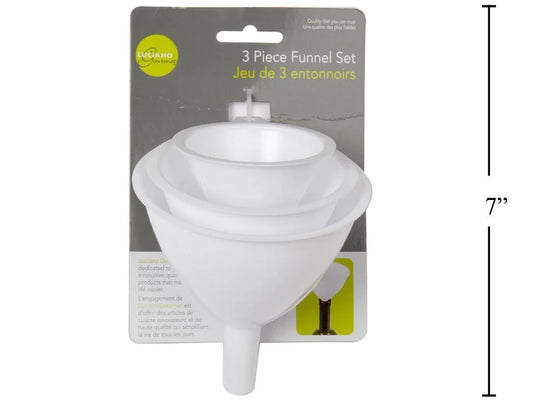 l. Gourmet set/3 Plastic Funnels t.o.c