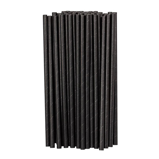 Luciano 40-pc Black Paper Straws, PBH