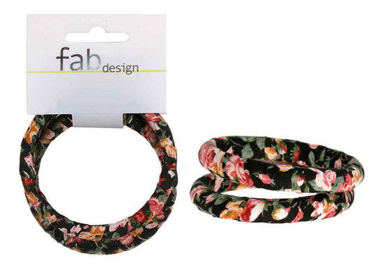 Bangles Bracelet, Fabric Covered Roses