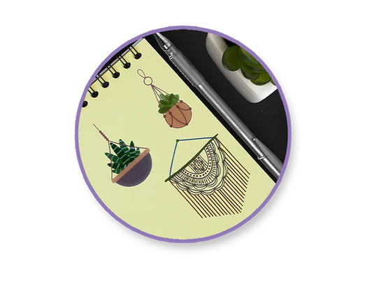 Paper Craft Stickers: 3.9"x6.9" Clear PET B) Macramé