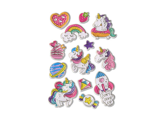 Paper Craft Stickers: 4.3"x6.1" Foil Puffy E) Unicorn