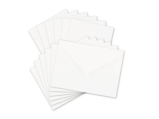 Cardmaking: 4.5"x6" Cards + Envelopes 6sets A6 B) White