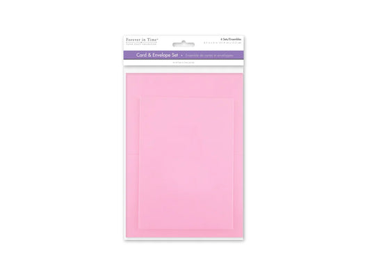 Cardmaking: 4.5"x6" Cards + Envelopes 6sets A6 D) Baby Pink