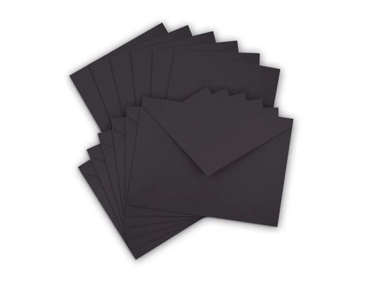 Cardmaking: 4.5"x6" Cards + Envelopes 6sets A6 E) Black