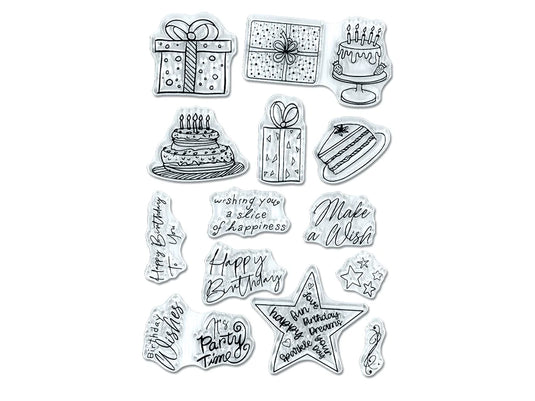 Clear Stamps: 4.3"x6.3" Reusable 02) Make A Wish