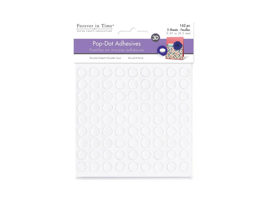 3D Pop Dots: 3/8" Round x162 Dual-Adhesive Foam Mount