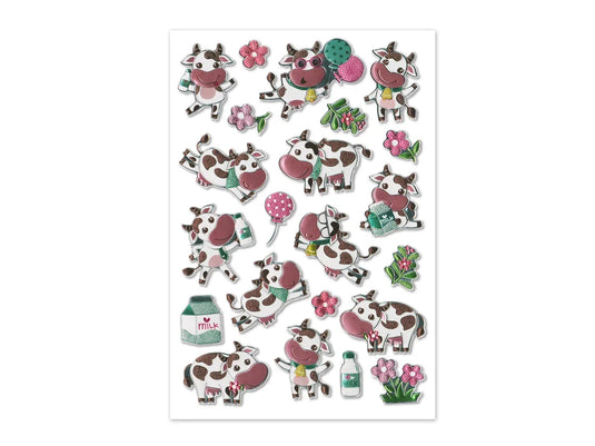 Paper Craft Sticker: 5.5"x8.3" Foil Fun 19) Dairy Cow