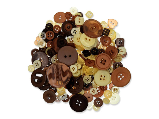 Button Embellishment: 60g Fashion-Dyed Medley C) Earth