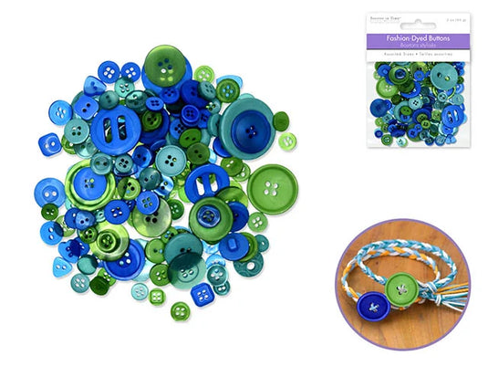 Button Embellishment: 60g Fashion-Dyed Medley D) Meadow