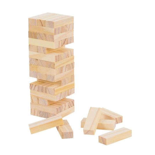 48-pc Tumbling Wood Block Tower, p/bx