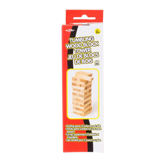 48-pc Tumbling Wood Block Tower, p/bx