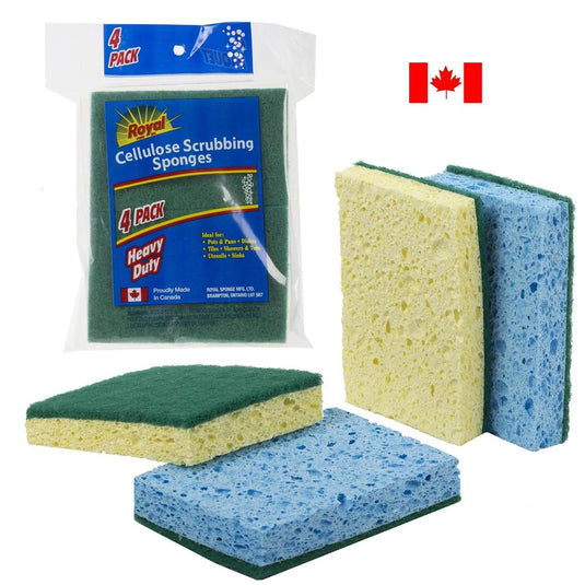 4-Pk Cellulose Scrubbing Sponges L:4.1" polybag