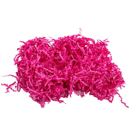 2oz Crinkle Paper Shred, Hot Pink, printed polybag