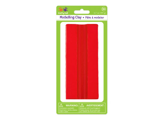 Krafty Kids: Modelling Clay 190g Solid Colors F) Red