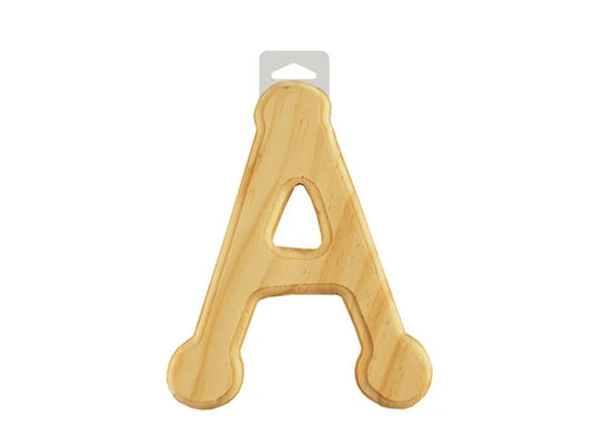 Wood Letters: 6" Bevel Cut Natural A