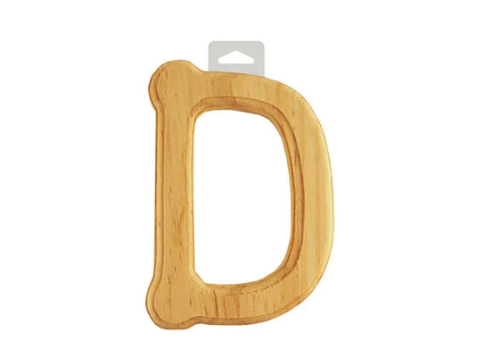 Wood Letters: 6" Bevel Cut Natural D