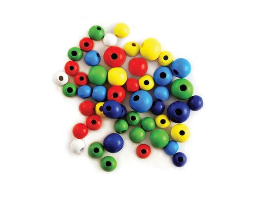 Craftwood: 10mm-16mm Asst Round Beads 50/pk Colored