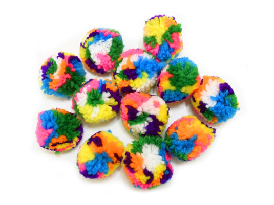 Krafty Kids: 1.5" Yarn-Poms 12pc A) Color-Blend