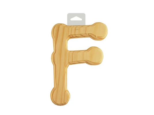 Wood Letters: 6" Bevel Cut Natural F