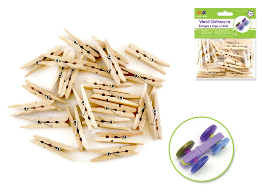 Craftwood: 1 7/8" Clothespins Natural 24/pk