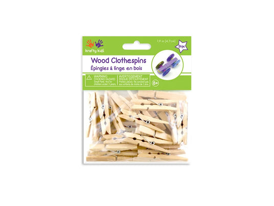 Craftwood: 1 7/8" Clothespins Natural 24/pk