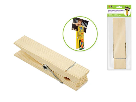 Craftwood: 5.7" Jumbo Standing DIY Clothespin Natural