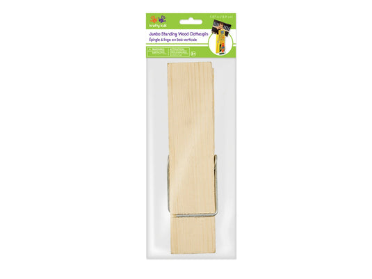 Craftwood: 5.7" Jumbo Standing DIY Clothespin Natural