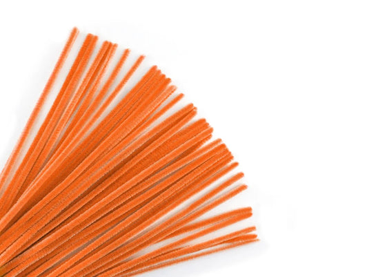 Chenille Stems: 6mmx30cm 40/pk Pipe Cleaners J) Orange