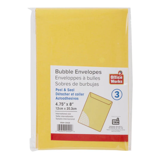 O.WKs. 3-pc 4.75x8" Bubble Envelope