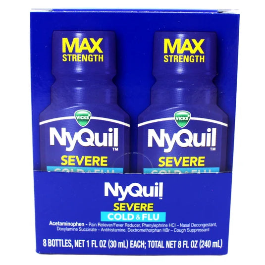 NYQUIL SEVERE COLD & FLU ONE DOSE/8X4