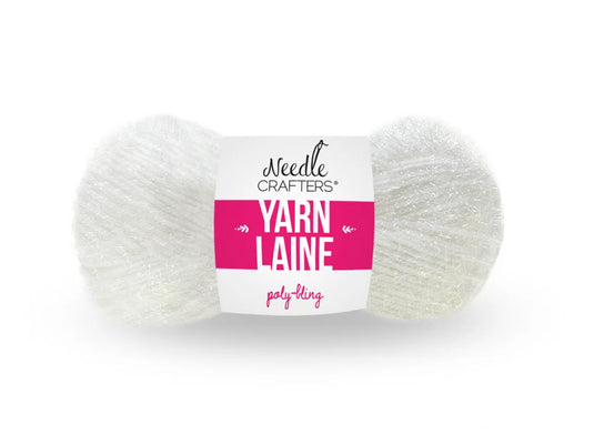 Needlecrafters: 50g Poly-Bling Yarn Ball D) White