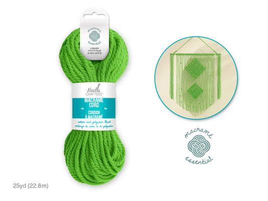 Needlecrafters: 4mm Macramé Cord 25yds (22.8m) H) Mint