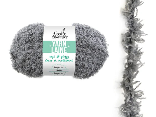 Needlecrafters: 50g Soft'n'Fluffy Yarn E) Grey