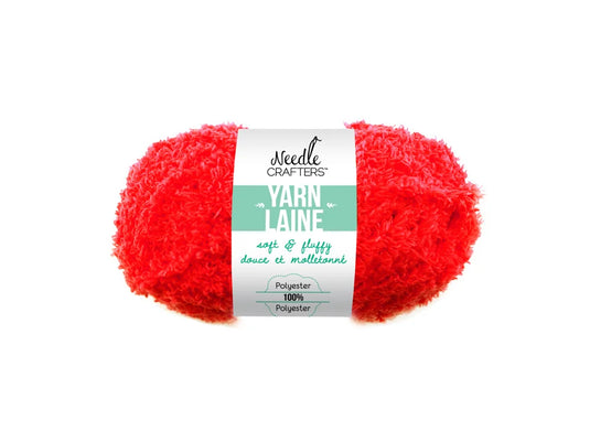 Needlecrafters: 50g Soft'n'Fluffy Yarn T) Really Red