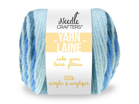 Needlecrafters: 50g Acrylic Cake Yarn Ball Dyed D) Sky