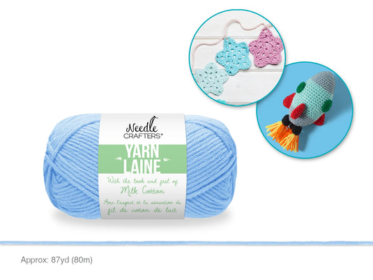 Needlecrafters: 50g Acrylic Milk Cotton Yarn D) Light Blue