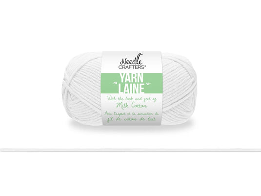 Needlecrafters: 50g Acrylic Milk Cotton Yarn E) White