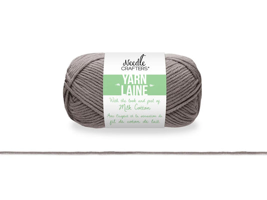 Needlecrafters: 50g Acrylic Milk Cotton Yarn J) Smoke Grey