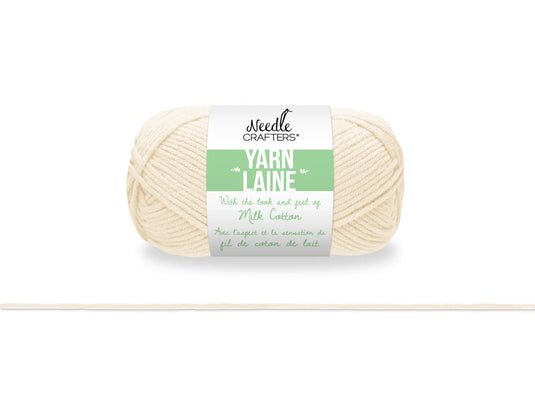 Needlecrafters: 50g Acrylic Milk Cotton Yarn L) Ivory