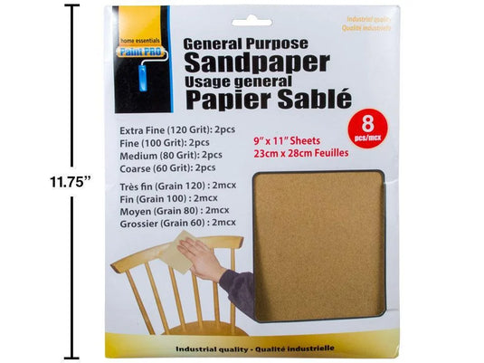 H.E. Paint Pro, 8-pc Sandpaper