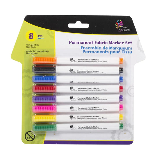 T4C,8pcs Permanent Fabric Markers b/c