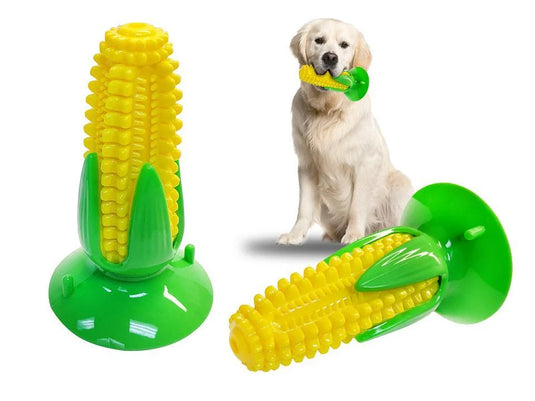 PAWS Suction Cup Corn Pet Toy w/Squeaker, Tag