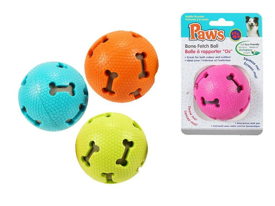 PAWS Bone Fetch Ball, 2.75", TOC