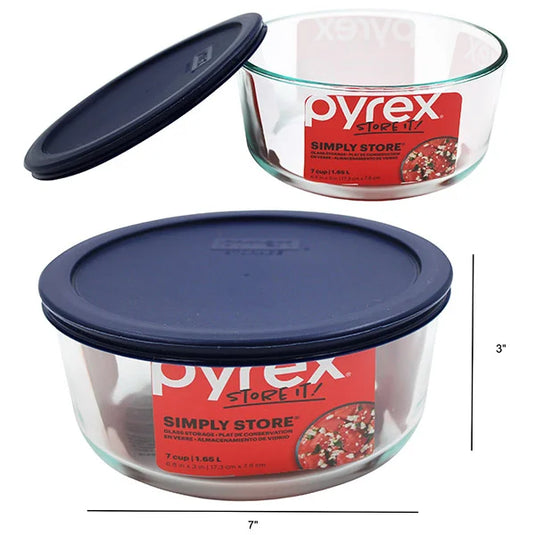 PYREX ROUND BOWL W/PLASTIC COVER