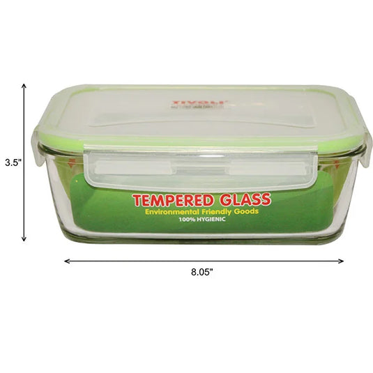 QUAD LOCK TEMPERED GLASS CONTAINER