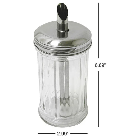 Sugar Pourer Glass with Spout Lid